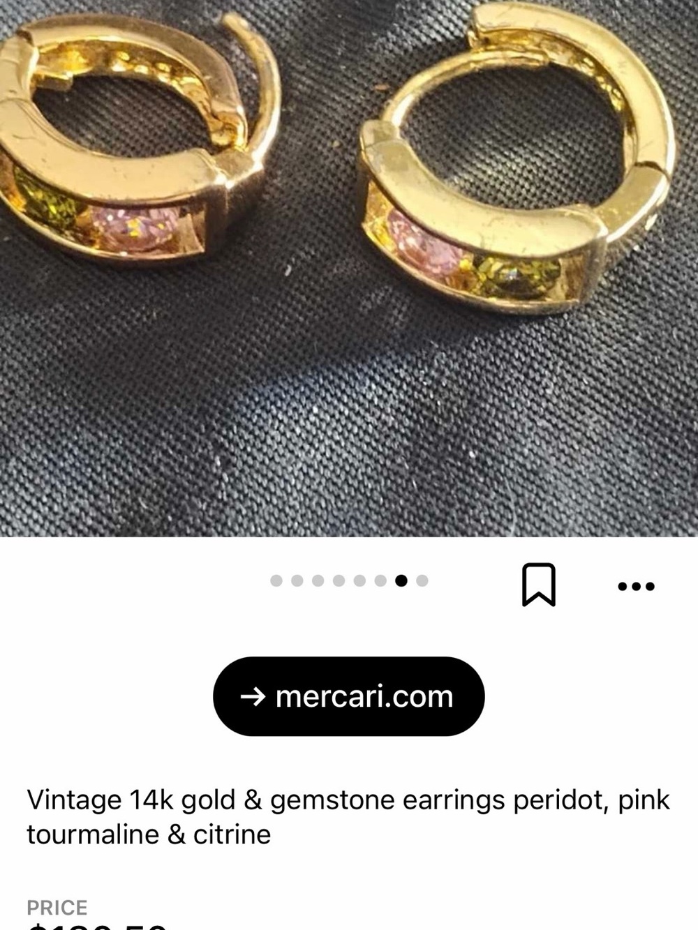 14K Gold Hoop Earrings with Pink Tourmaline & Peridot Accents